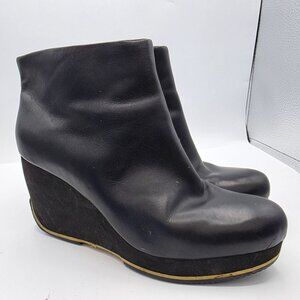 Camper Together Romain Kremer Womens Size 8.5 Black Wedge Bootie Casual Party